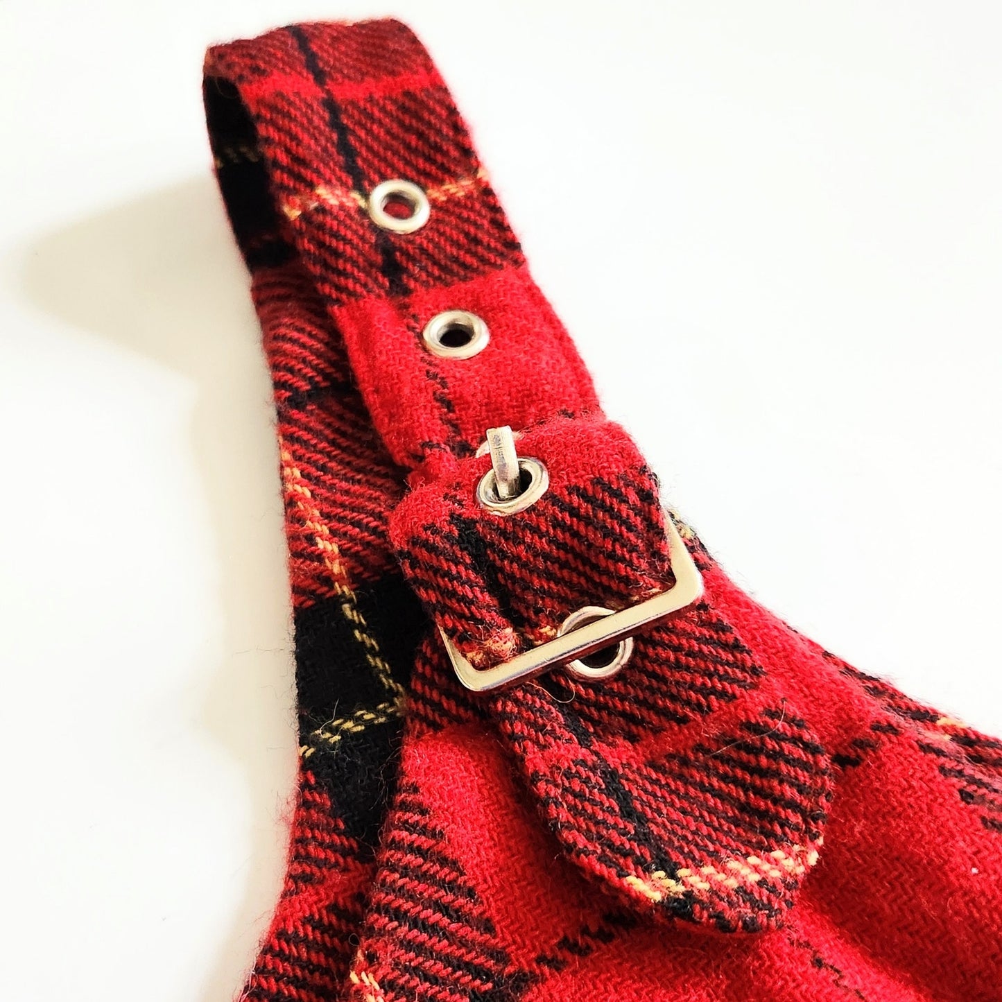 Vintage Talbots Kids Red Plaid Wool Jumper Dress Size 12 | 1990s Girls Wool Blend Shift Dress with Adjustable Straps | Preppy Holiday Outfit