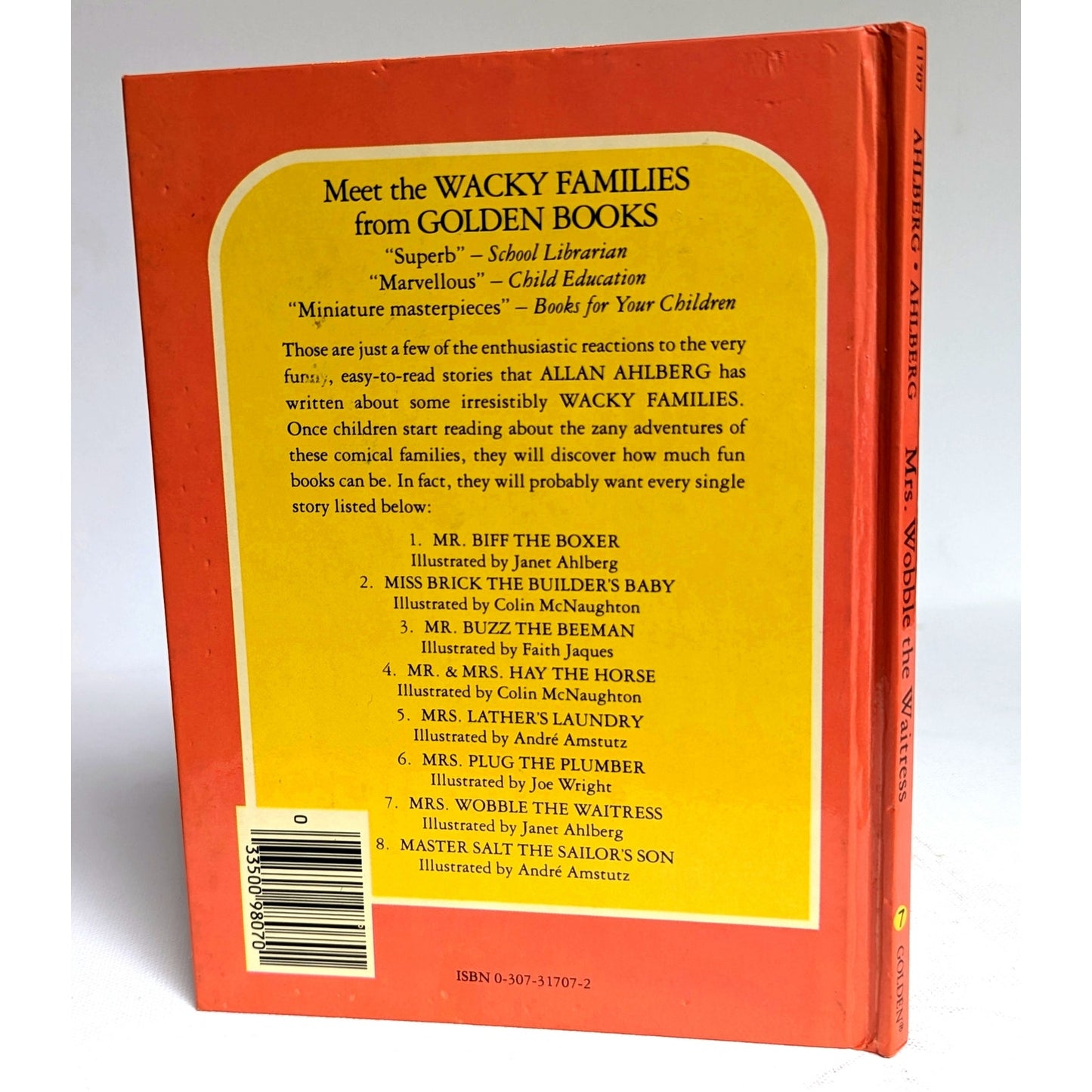 Vintage 1982 Golden Book – Mrs. Wobble the Waitress | Wacky Families | Allan Ahlberg, Janet Ahlberg | Classic Humor Children’s Book