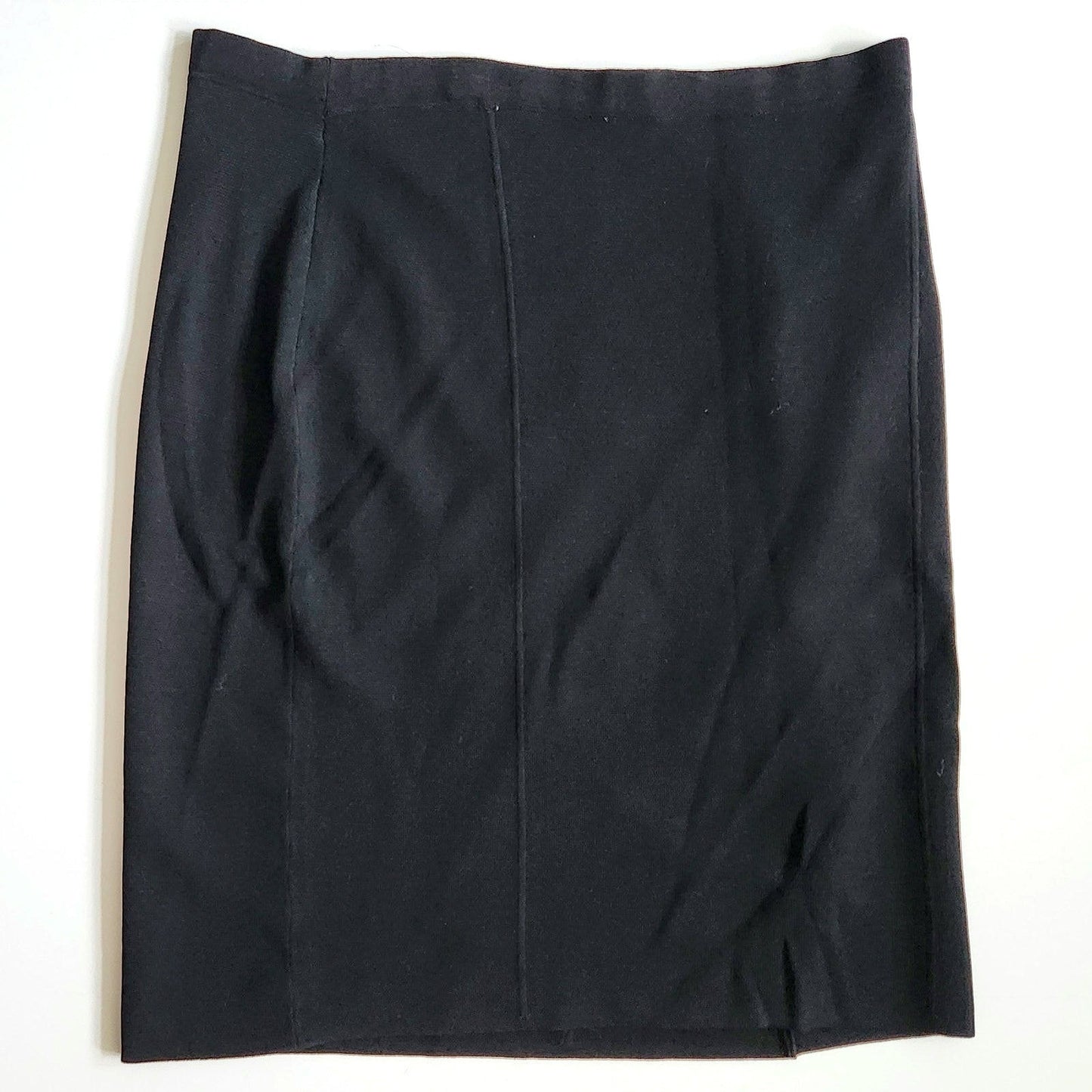 Calvin Klein Black High Rise Luxe Stretch Pencil Skirt Size Large