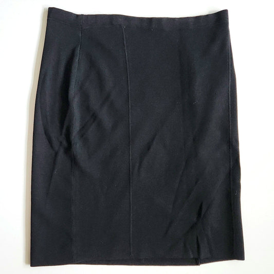 Calvin Klein Black High Rise Luxe Stretch Pencil Skirt Size Large