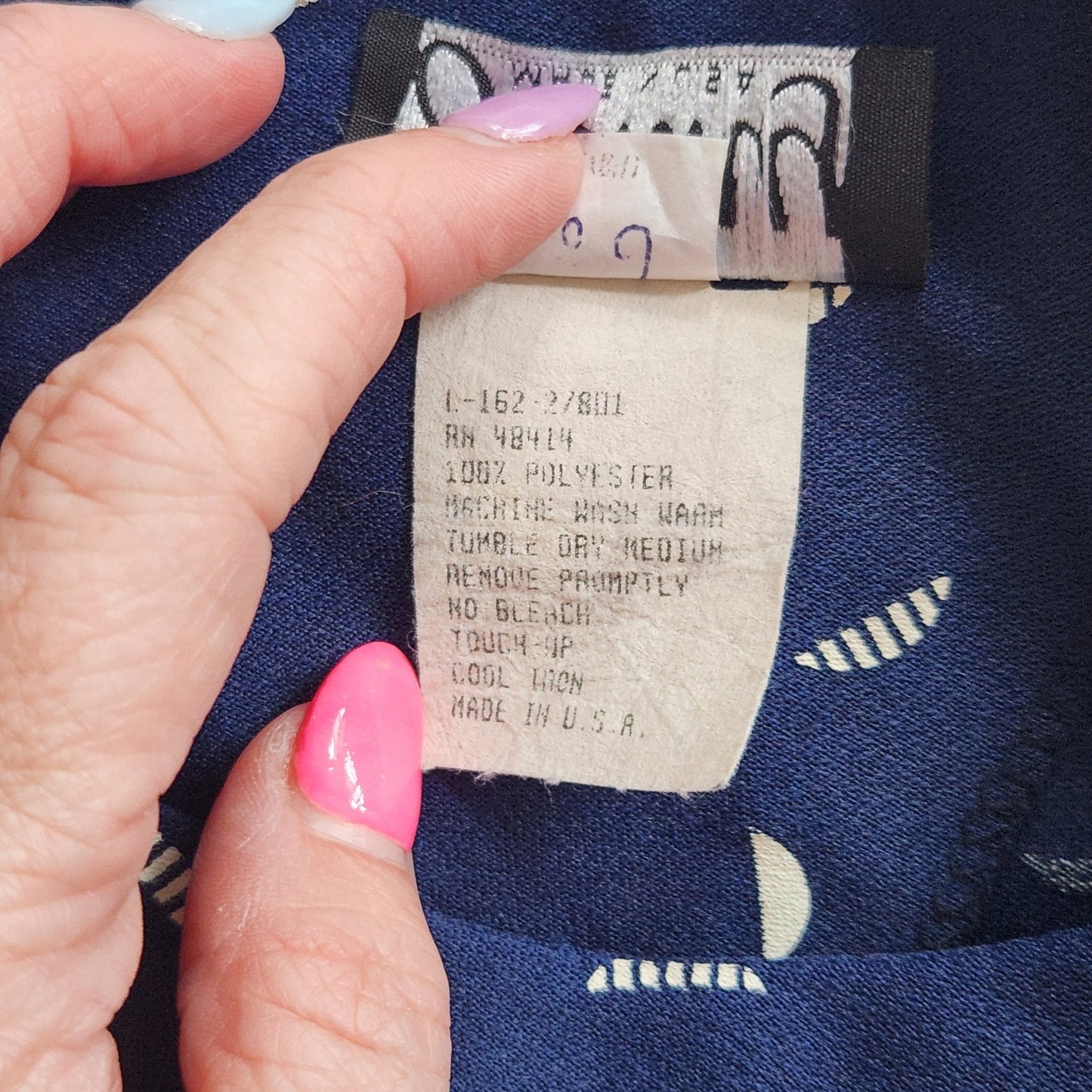 Jenny Vintage 1980s Women's Navy Drop Waist Dress w/ Detachable Flounce Size 12 (fits 8)