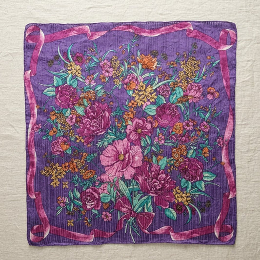 Vintage Oscar de la Renta Signature-Script Silk Scarf