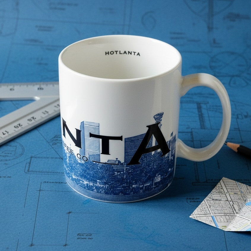 RARE Vintage 2002 Starbucks Barista Skyline Series One Mug – ATLANTA / HOTLANTA