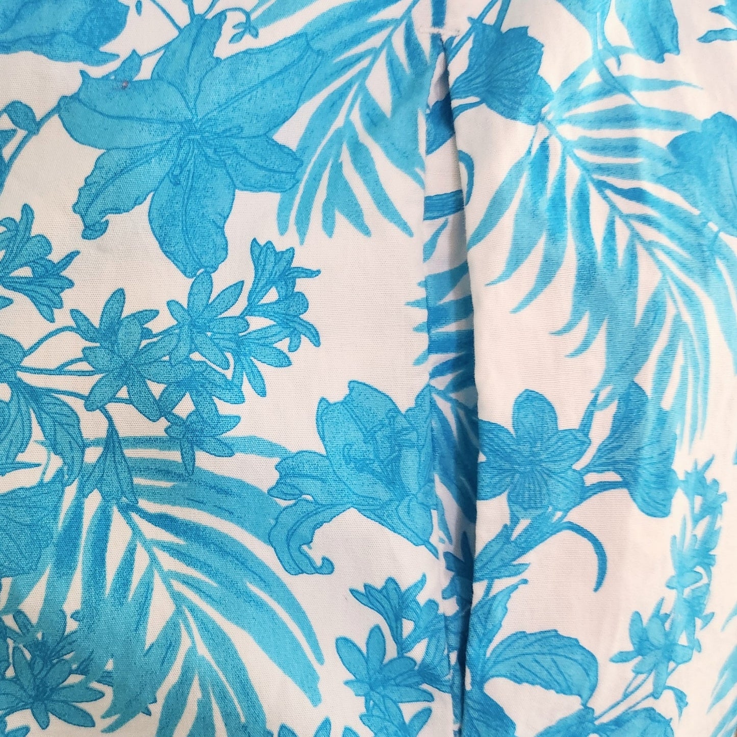 Peyton & Parker Women’s Puff Sleeve Turquoise Floral Maxi Dress XS Cotton Pockets