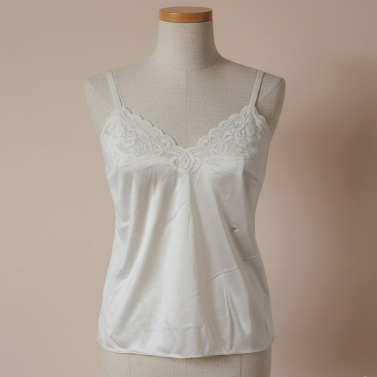Vintage Vanity Fair Lace-Trim Nylon Camisole (USA Made)