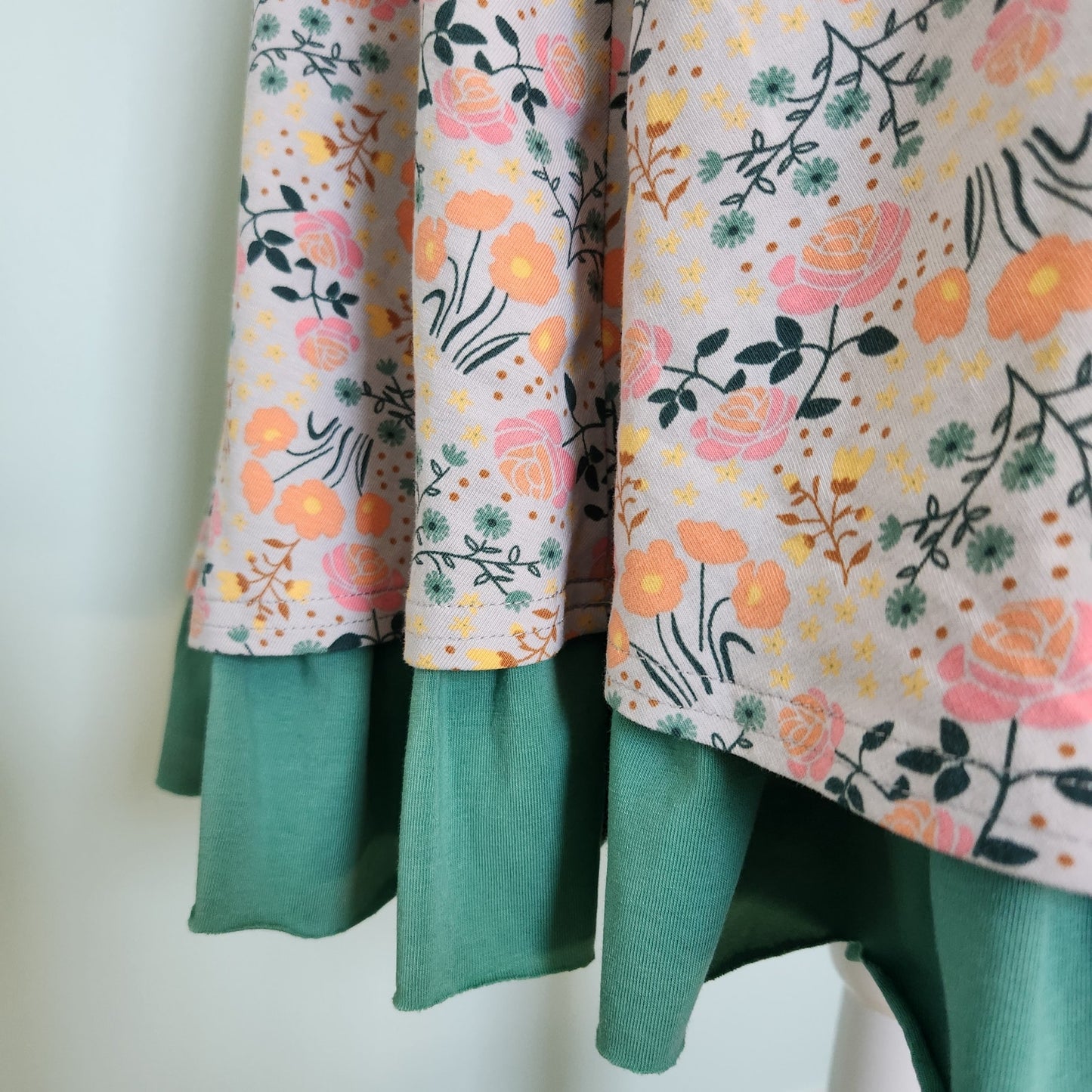 Matilda Jane x Joanna Gaines Once Upon A Time Down On The Farm Dress | Floral Mint Green Coral | Women's Size Small