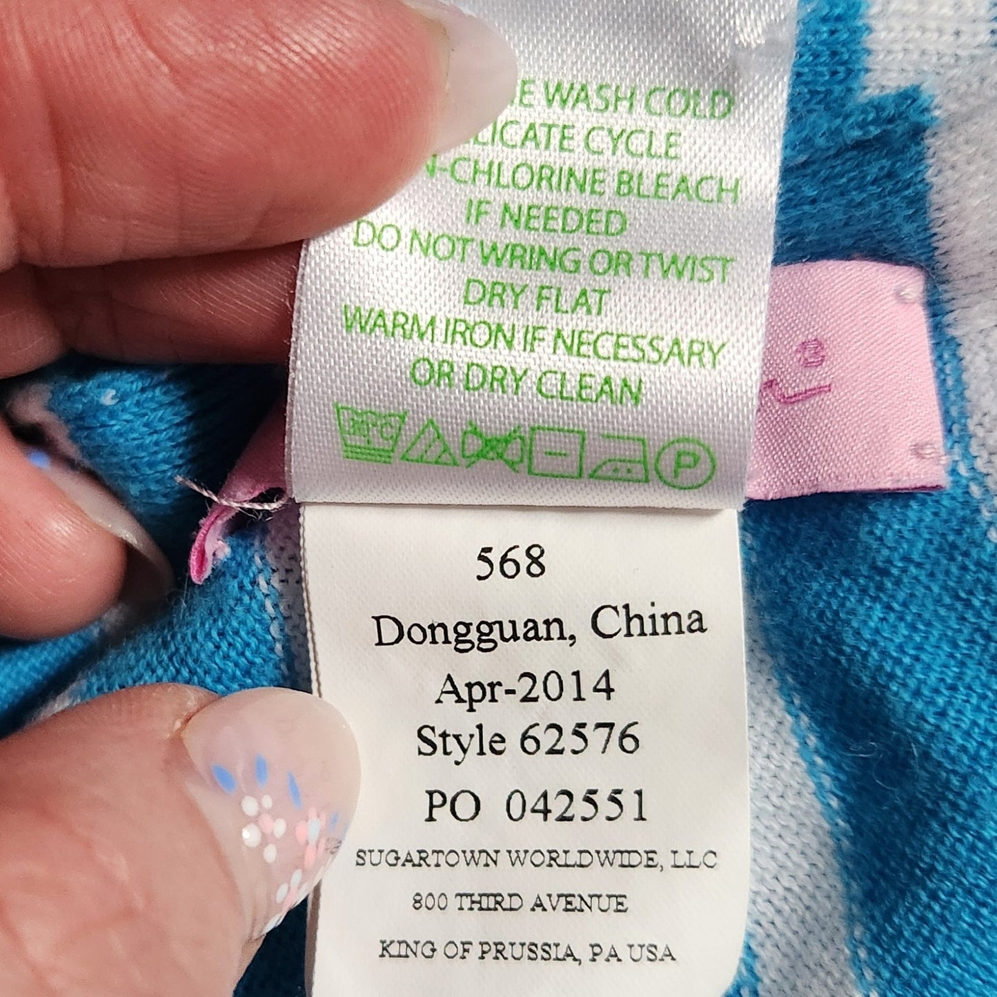 Lilly Pulitzer Harp Wrap Poncho Sweater | Turquoise Getaway Stripe | One Size | Women