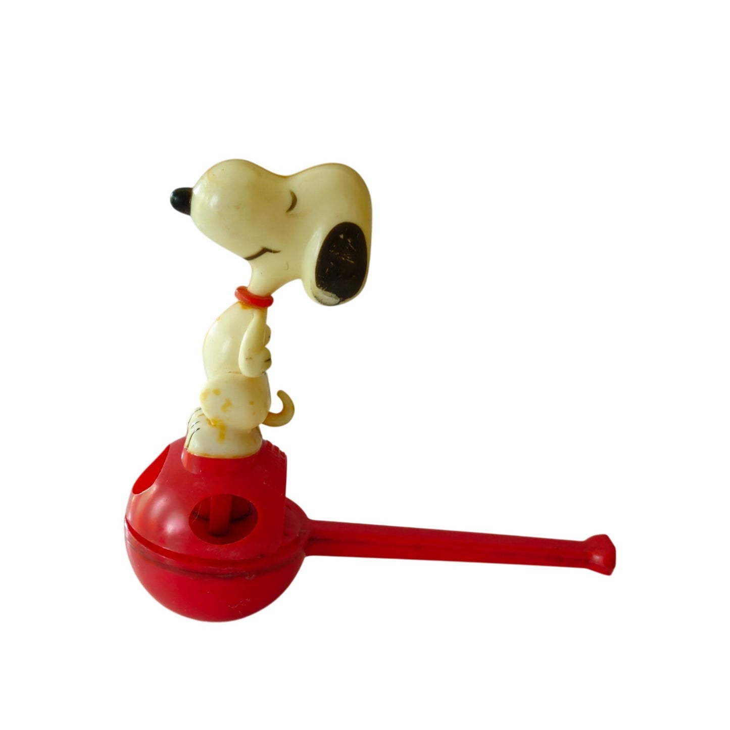 Vintage Snoopy Peanuts Bubble Blower Toy | 1960s–70s Red Plastic Collectible