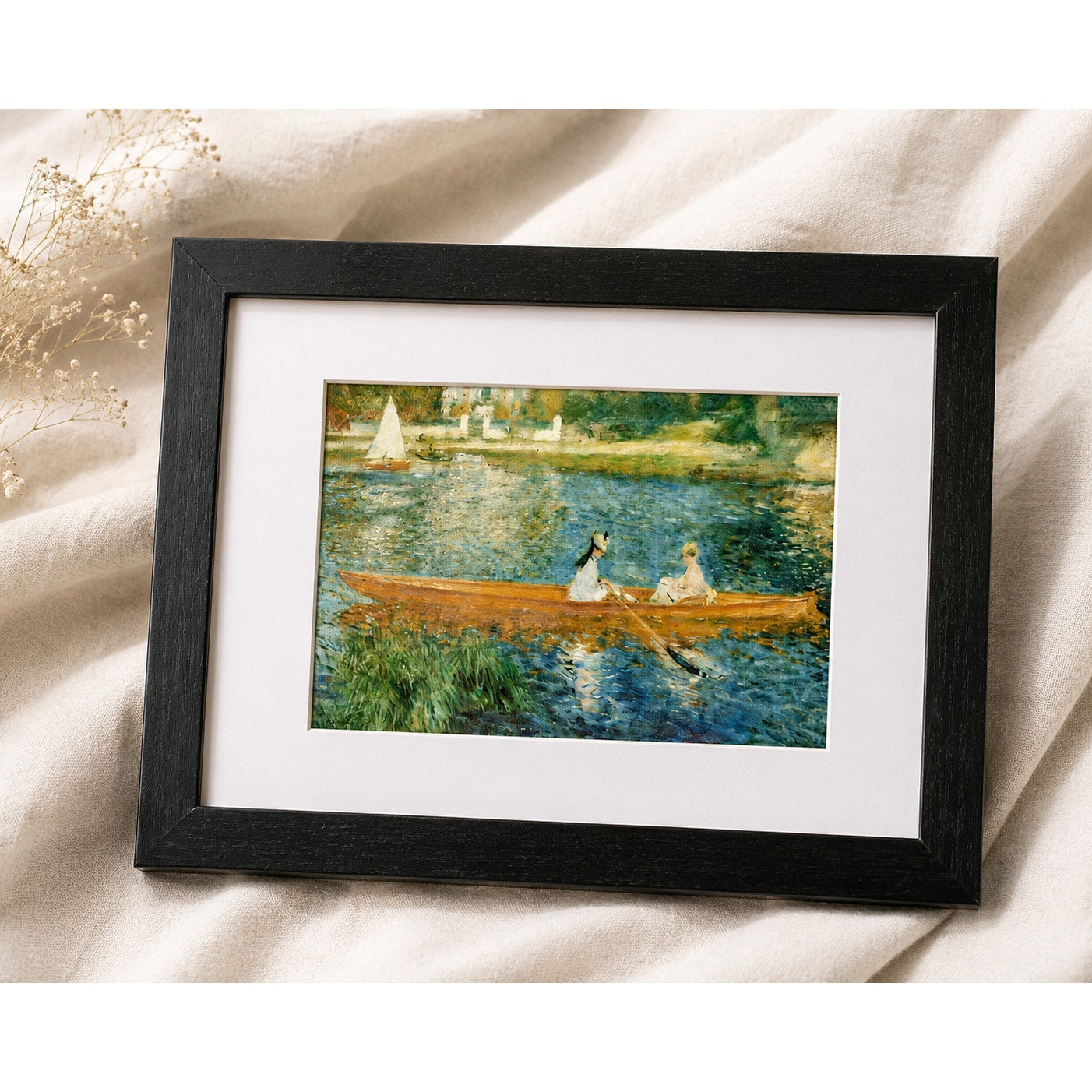 The Skiff (La Yole) by Renoir | Impressionist Seine River Framed Print Wall Art