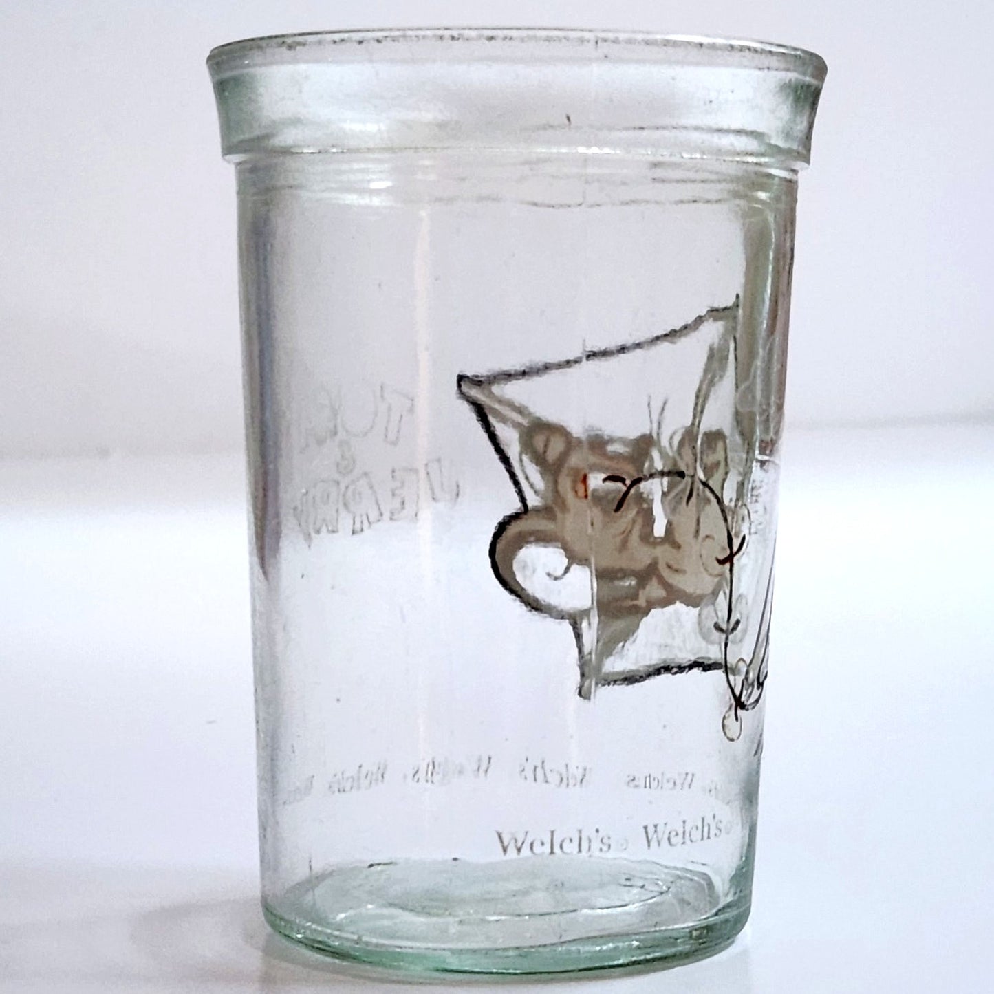 Vintage 1970s Welch’s Jelly Glass – Tom & Jerry Kids Cartoon Collectible – Retro Cup