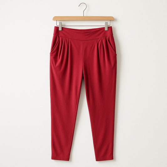 Free People Slouchy Draped Modal Jogger Pants – Cherry Red – Women's Size L