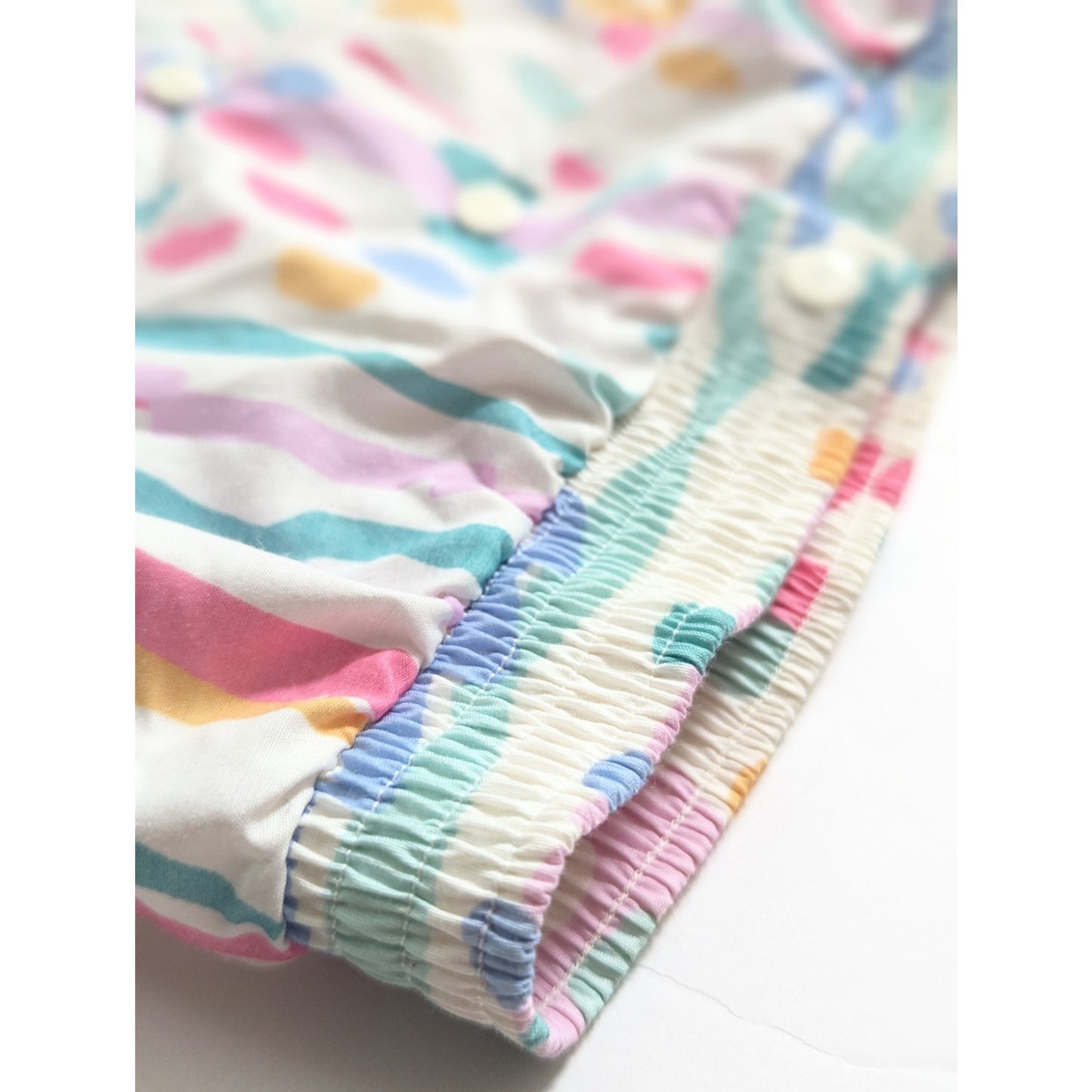 Vintage 1980s Girls Sleeveless Hooded Vest | Size 5T 5/6 | Pastel Confetti Print | Snap Button Front | Retro Summer Outerwear