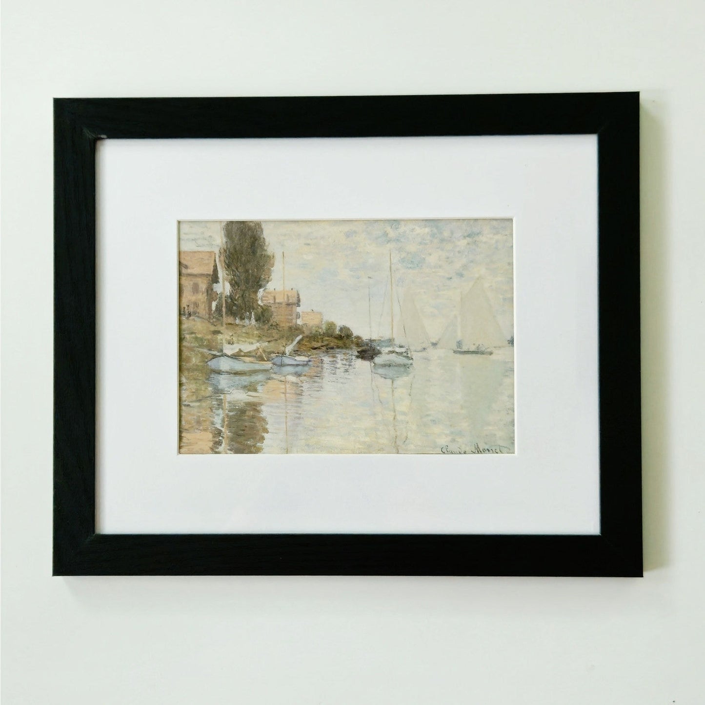 Au Petit-Gennevilliers by Monet | Impressionist Seine River Framed Print Art
