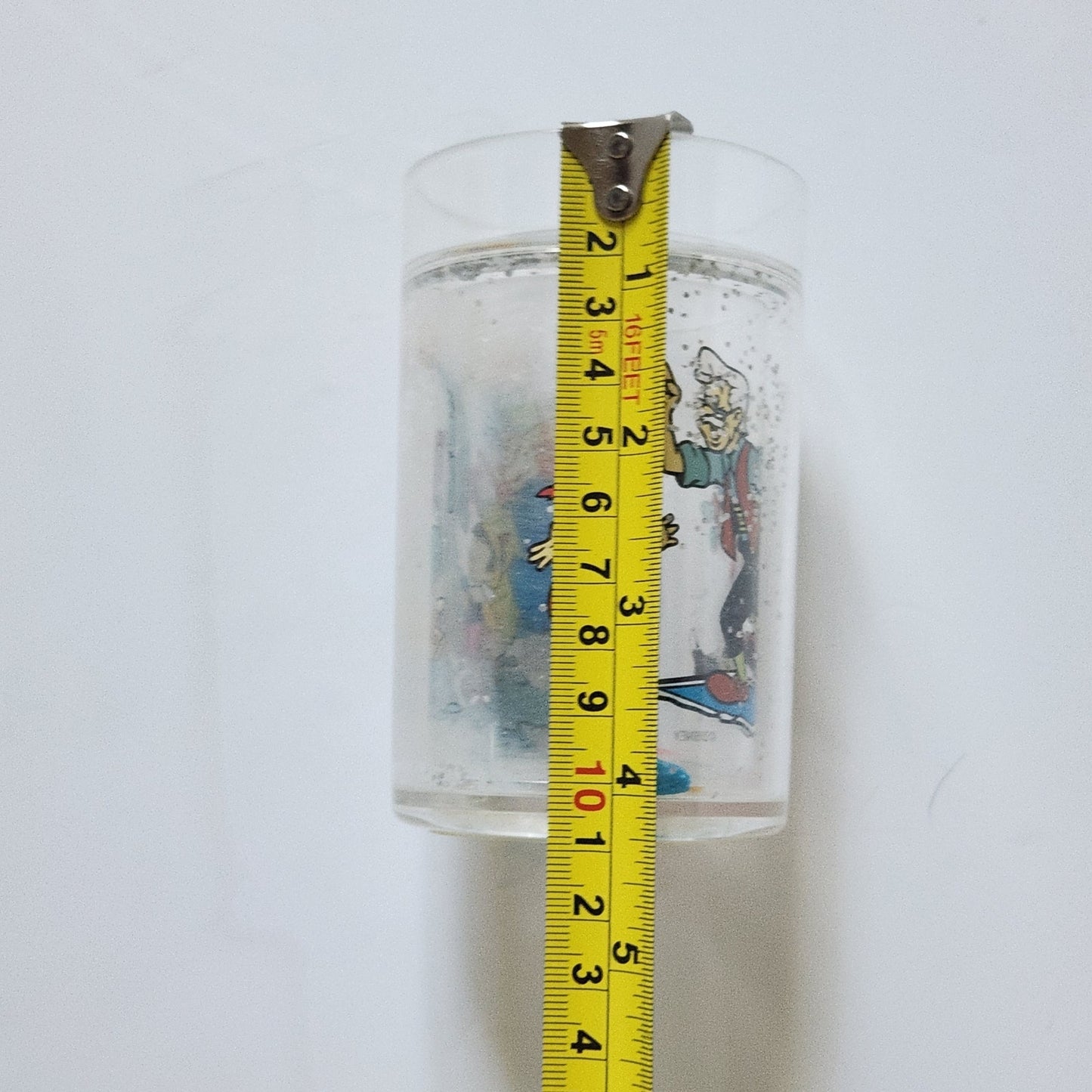 Vintage 90s Kids Pinocchio Geppetto & Figaro Disney Glitter Snow Globe Cup / Tumbler