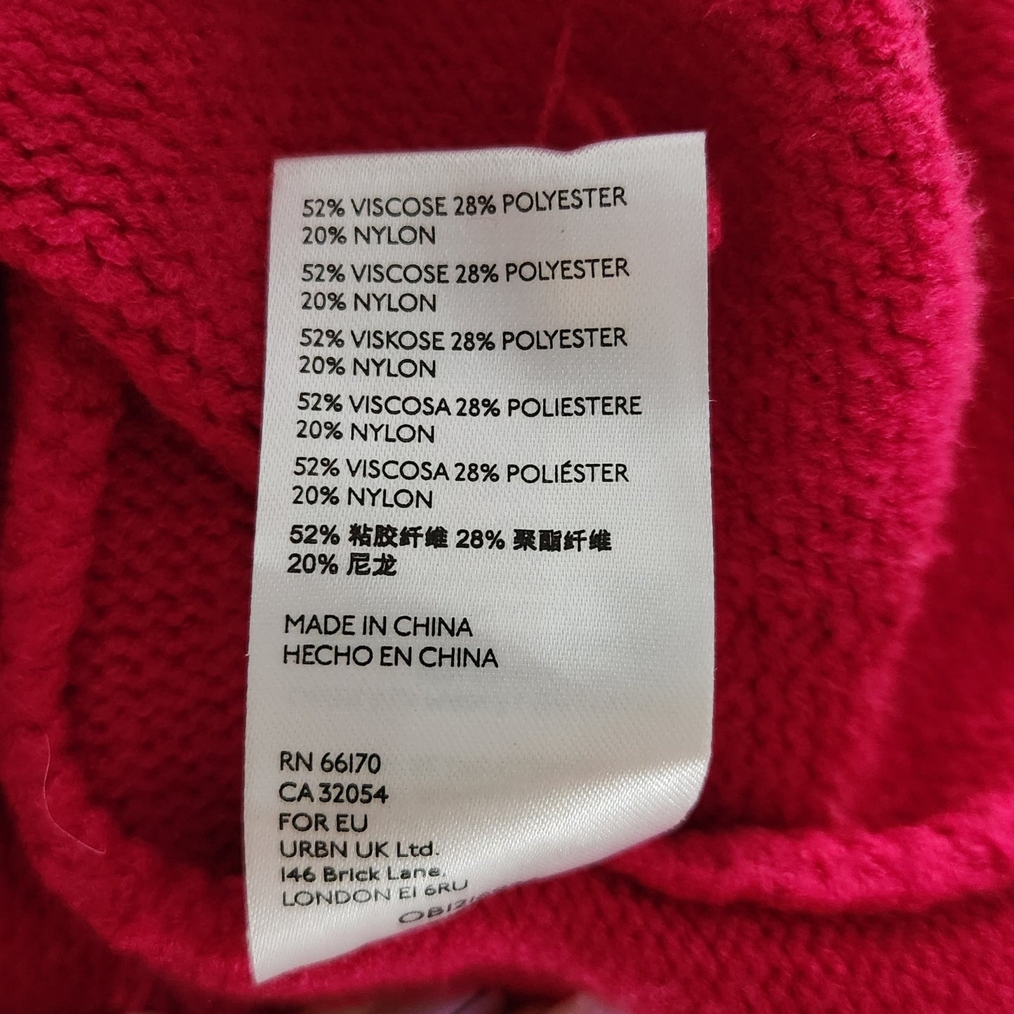 Crystal Mock Neck Pullover Sweater | Raspberry Pink | Women's M