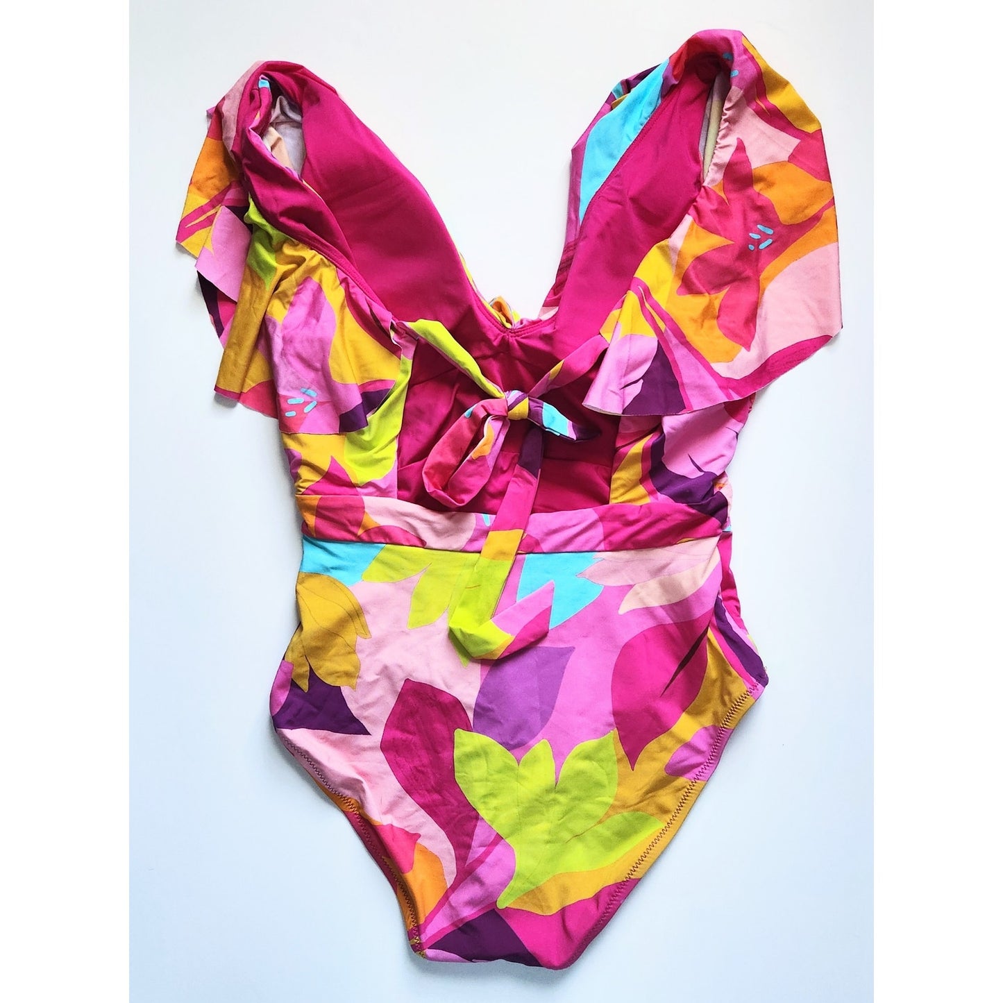 🌺 Trina Turk Women's Fan Faire Ruffle One Piece Swimsuit Size 10 NWT