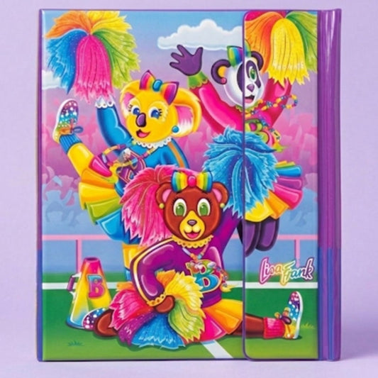 Vintage Lisa Frank | RARE Unused 1990s Cheerleader Bears Tri-Fold Binder