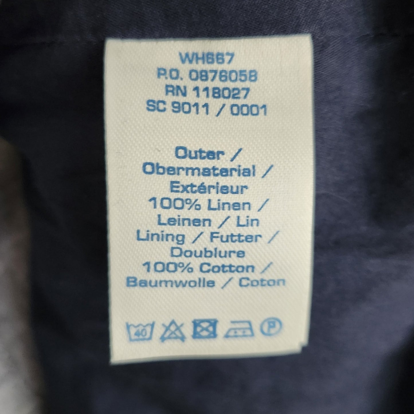 Boden Chambray Wave Dot Linen Dress Blue White Polka Dot A-Line Sleeveless Women's Size 6