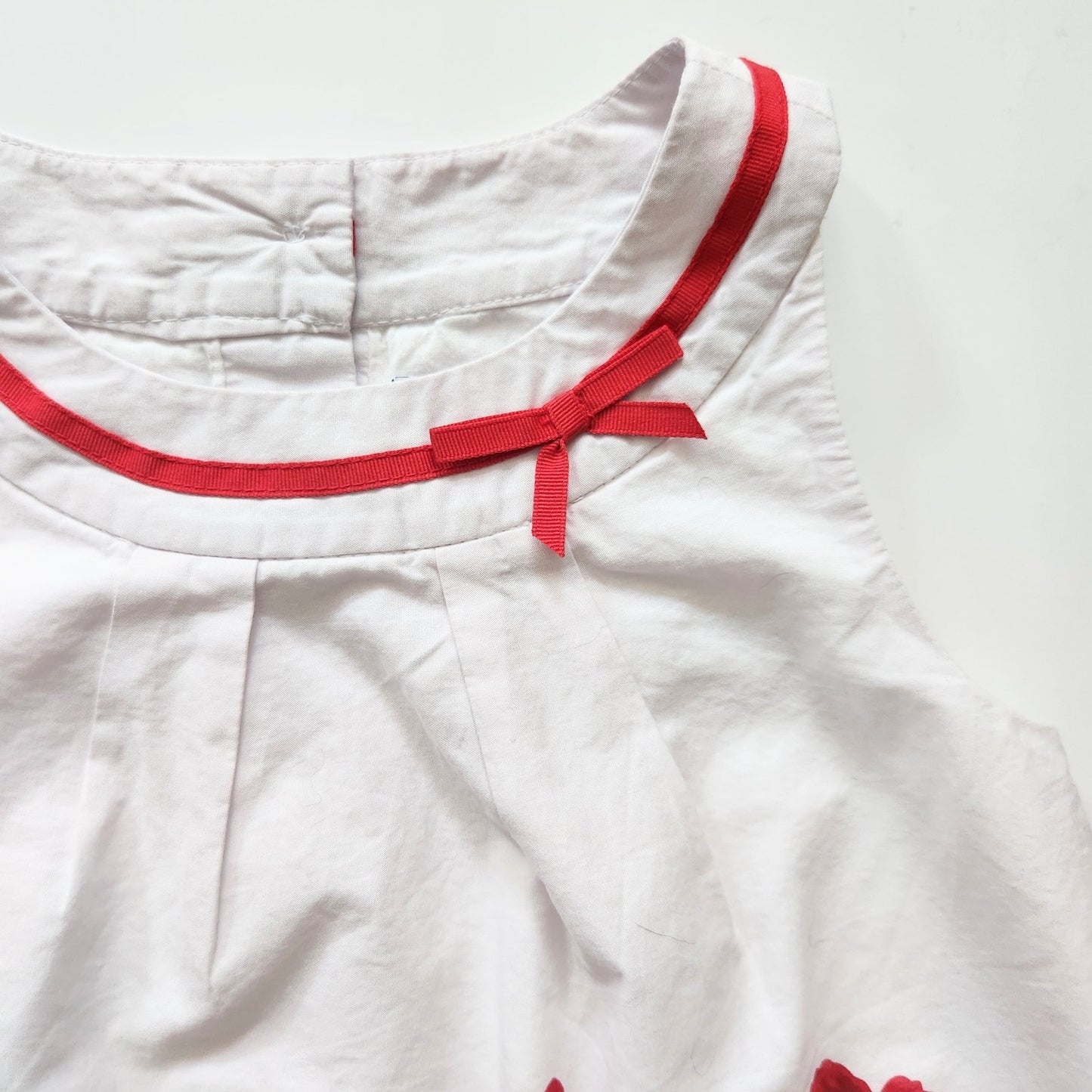 Janie and Jack Toddler Parisian Poppy Border Sleeveless Dress Red Floral Size 2T