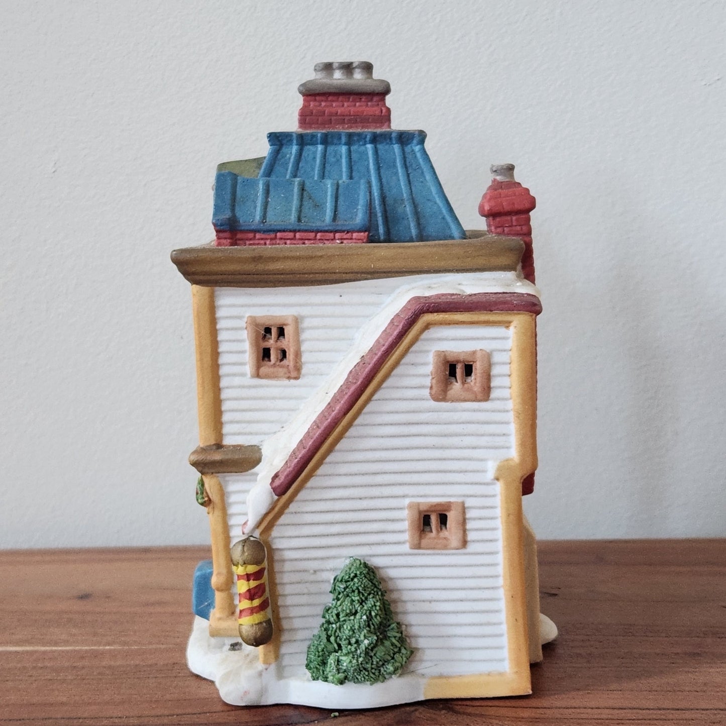 1992 Lemax Post Office & Barber Shop — Lighted Christmas Village Building