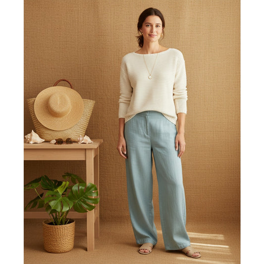 Cream Alpaca Blend Knit Sweater | Women's M | Made in Peru