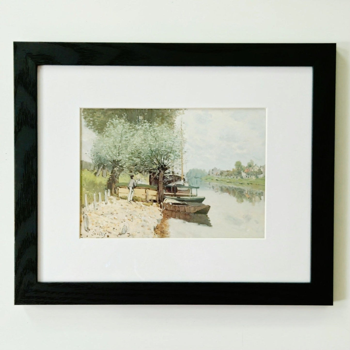 The Seine at Bougival by Sisley | Impressionist Seine River Framed Print Art