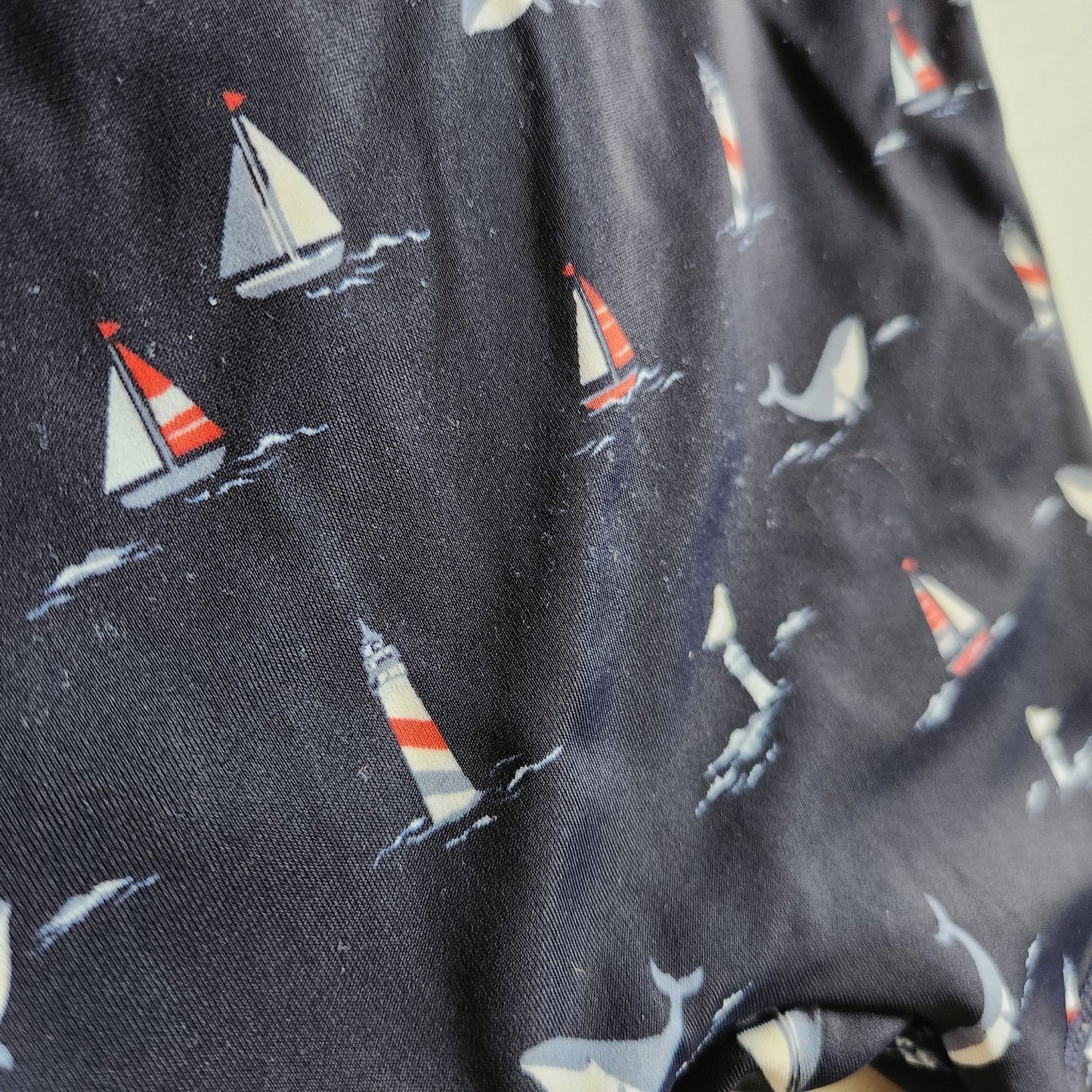 Janie and Jack Baby Whale Rash Guard Swimsuit Merchant Marine Whale Size 6-12 Months