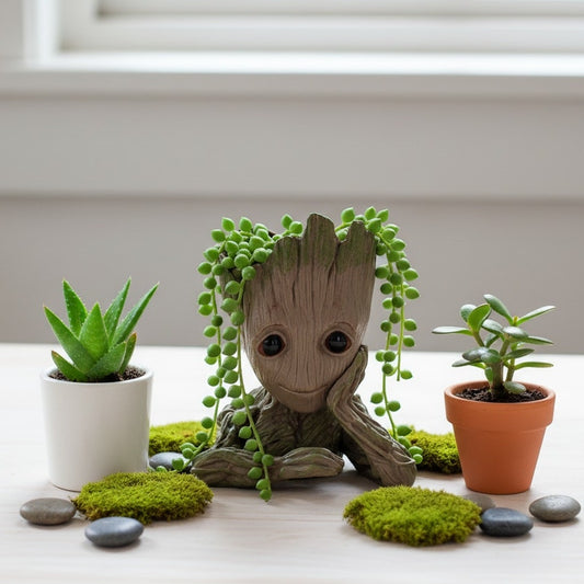 🌿 Marvel Baby Groot Figure Planter | Guardians of the Galaxy Collectible Desk Decor