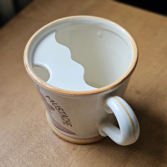 Vintage Mustache Guard Mug | 1960s “Not Your Father’s Mustache” Shaving Cup