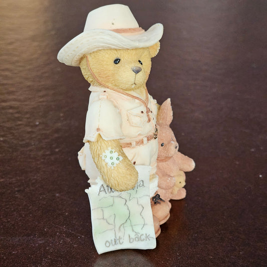 Vintage 1997 Bazza from Australia Figurine – Priscilla Hillman for Enesco – Teddy Bear with Kangaroo