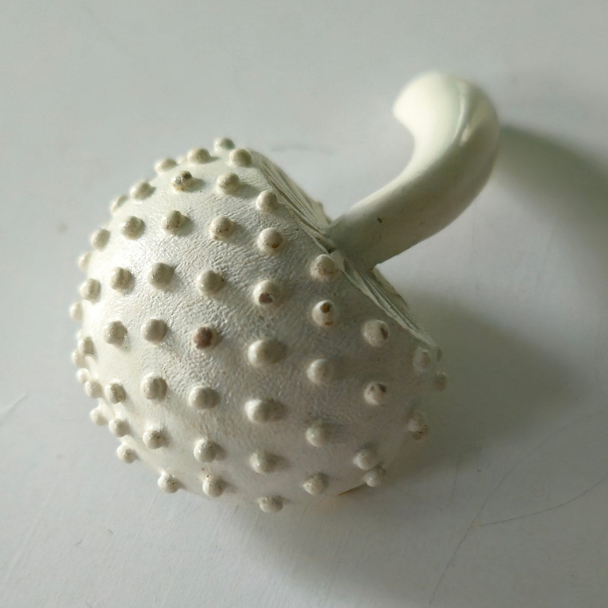 Vintage Monet White Mushroom Brooch