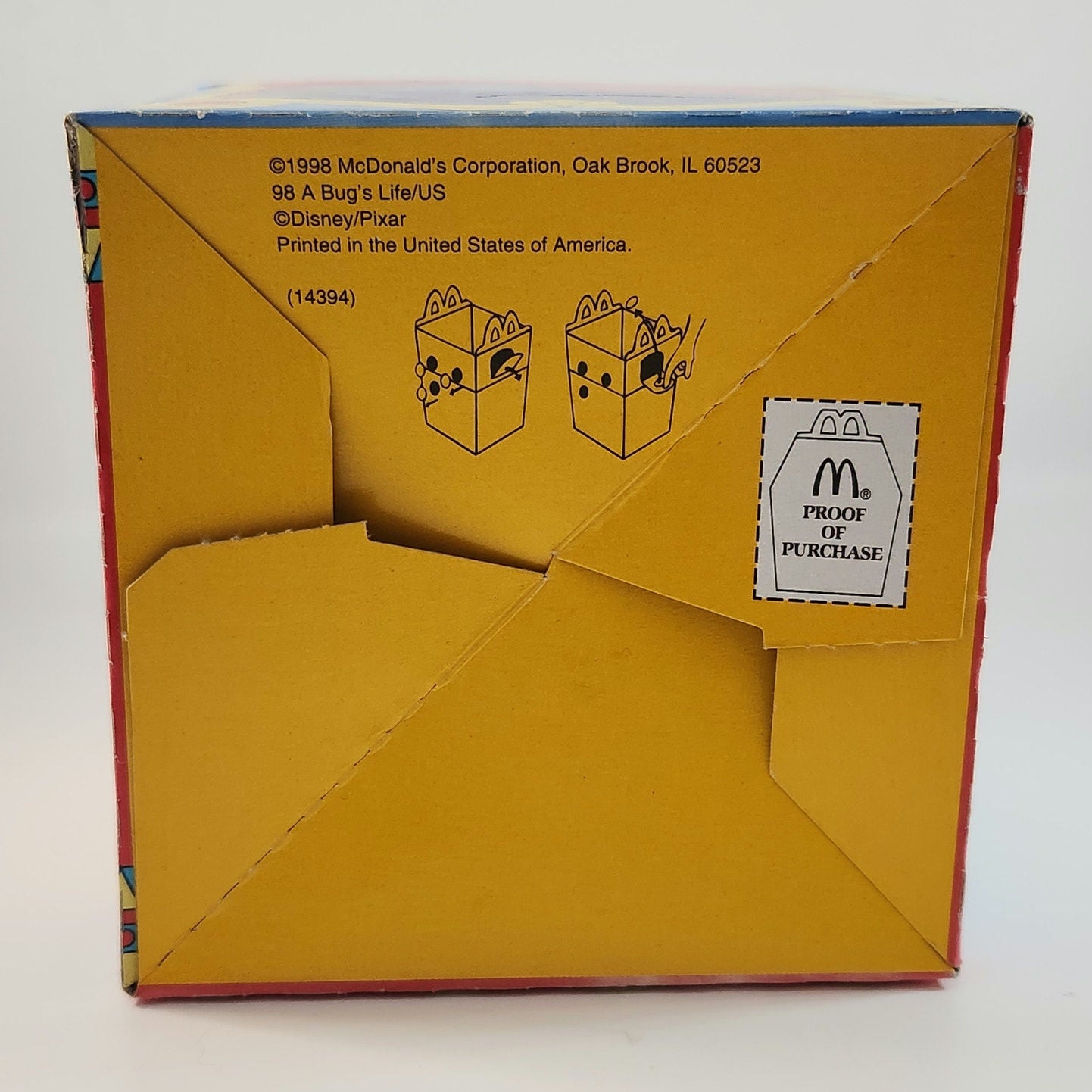 1998 McDonald’s Happy Meal Box – Disney Pixar A Bug’s Life Circus Theme