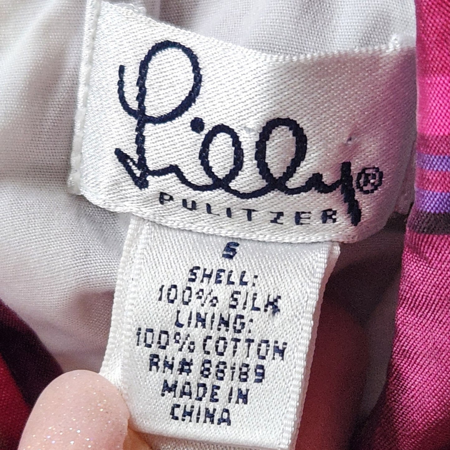 Lilly Pulitzer Vintage 1990s Girls Silk Plaid Dress – Size 5 | Purple & Green Taffeta Party Dress with Puff Sleeves and Grosgrain Ribbon