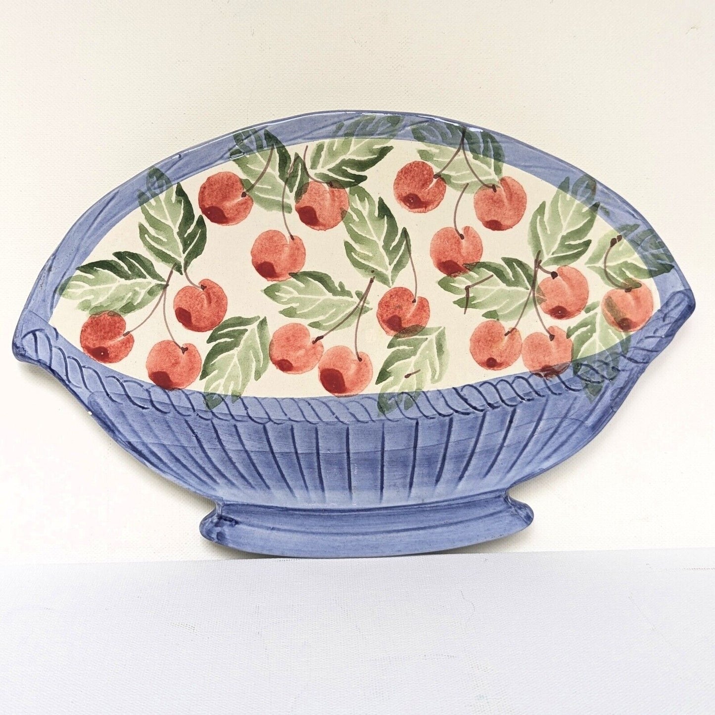 Vintage Italian Ceramic Cherry Trivet