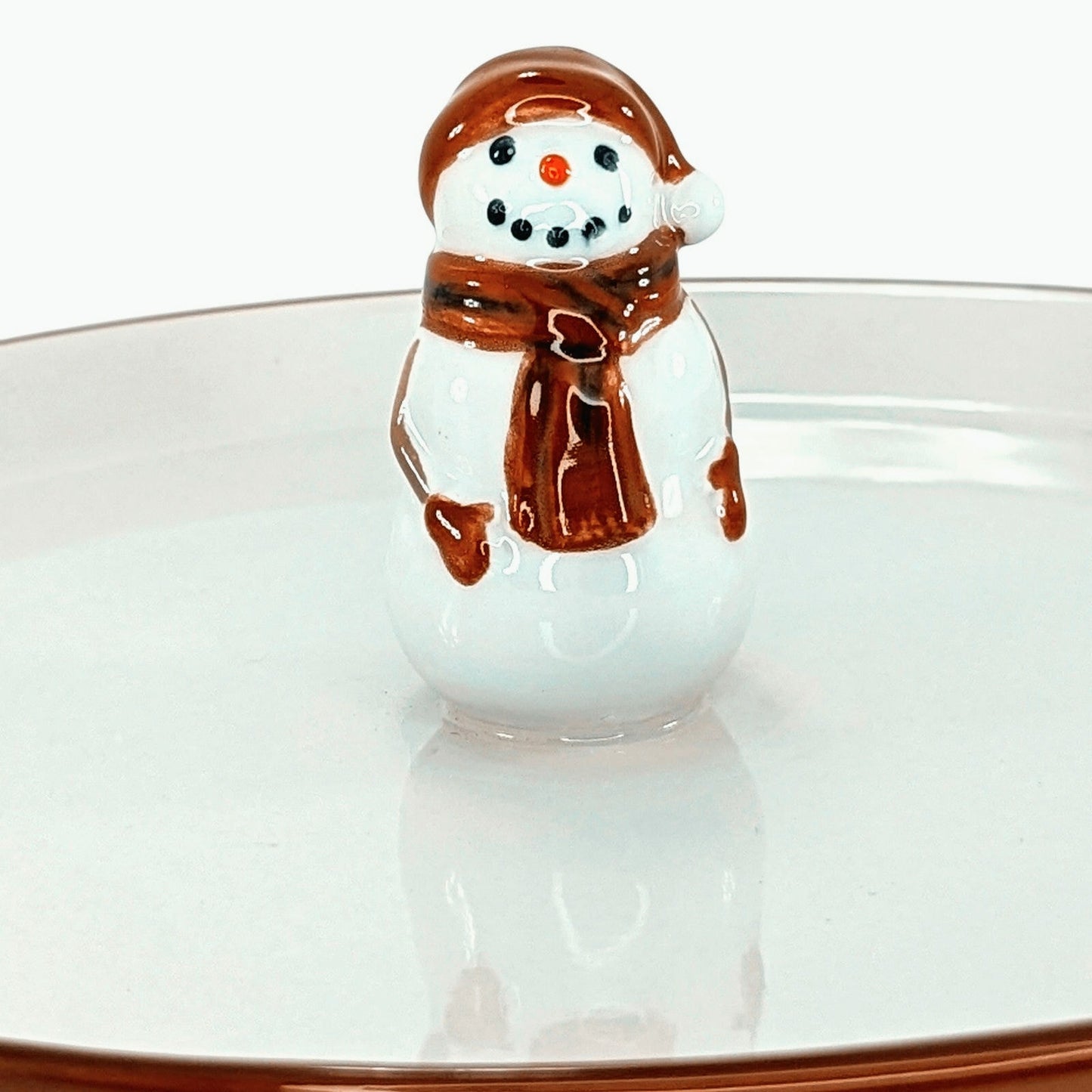 🎄 St. Nicholas Square Yuletide Collection Snowman Pedestal Tray – Vintage 2000s Christmas Servingware 🎄