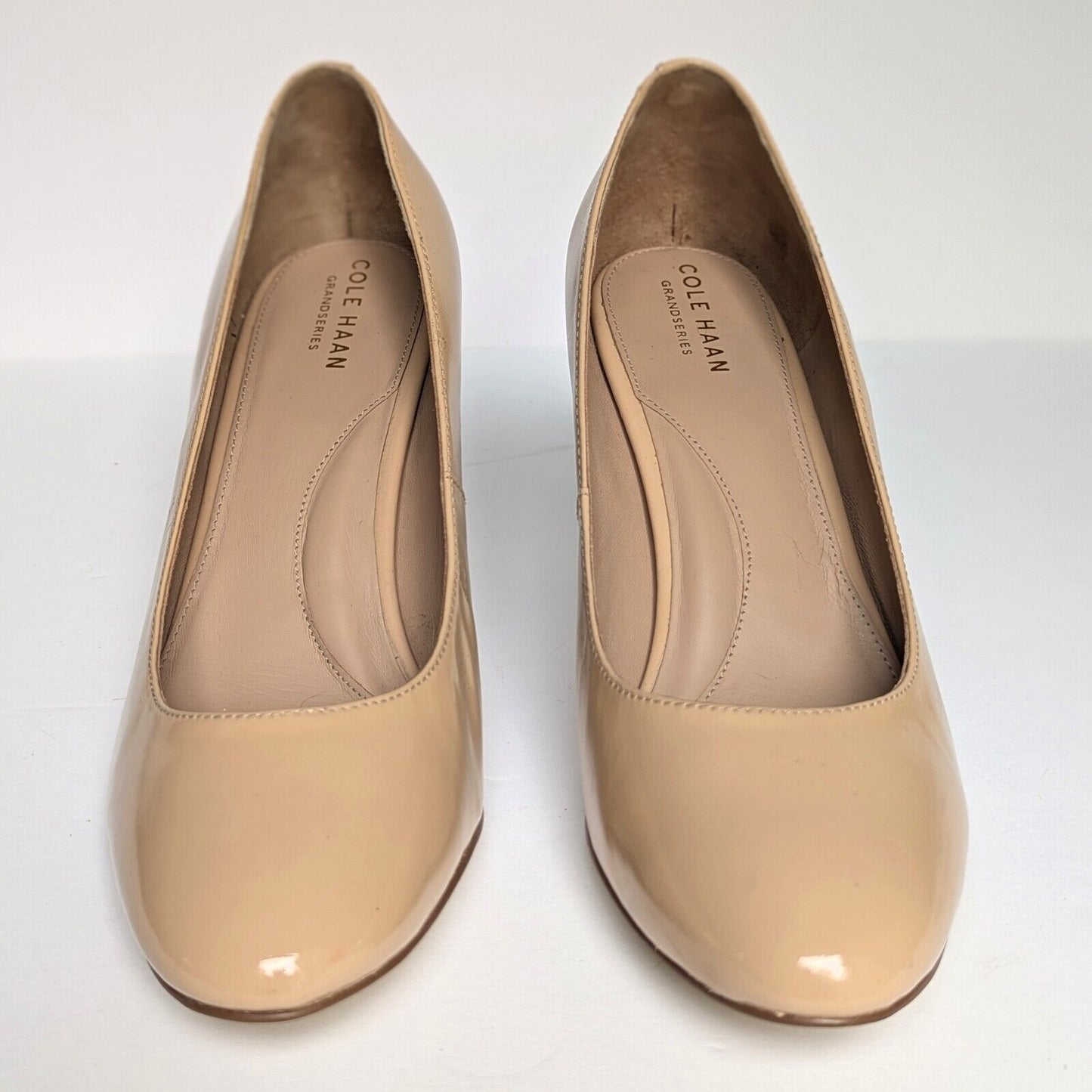 Cole Haan Nude Patent Leather Pumps | Women’s Size 9.5 | Classic Almond Toe Heel