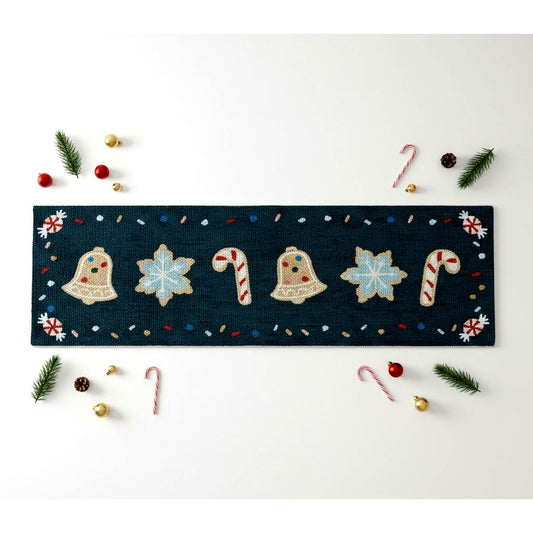 Rifle Paper Co x Loloi Green Cookies Holiday Runner Rug 20x60