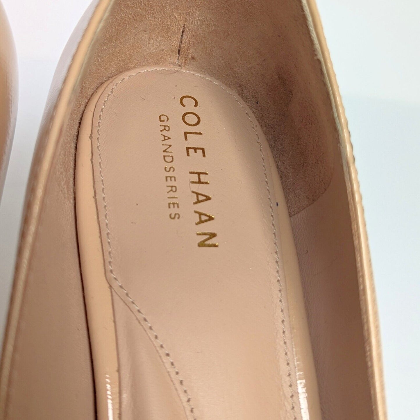 Cole Haan Nude Patent Leather Pumps | Women’s Size 9.5 | Classic Almond Toe Heel