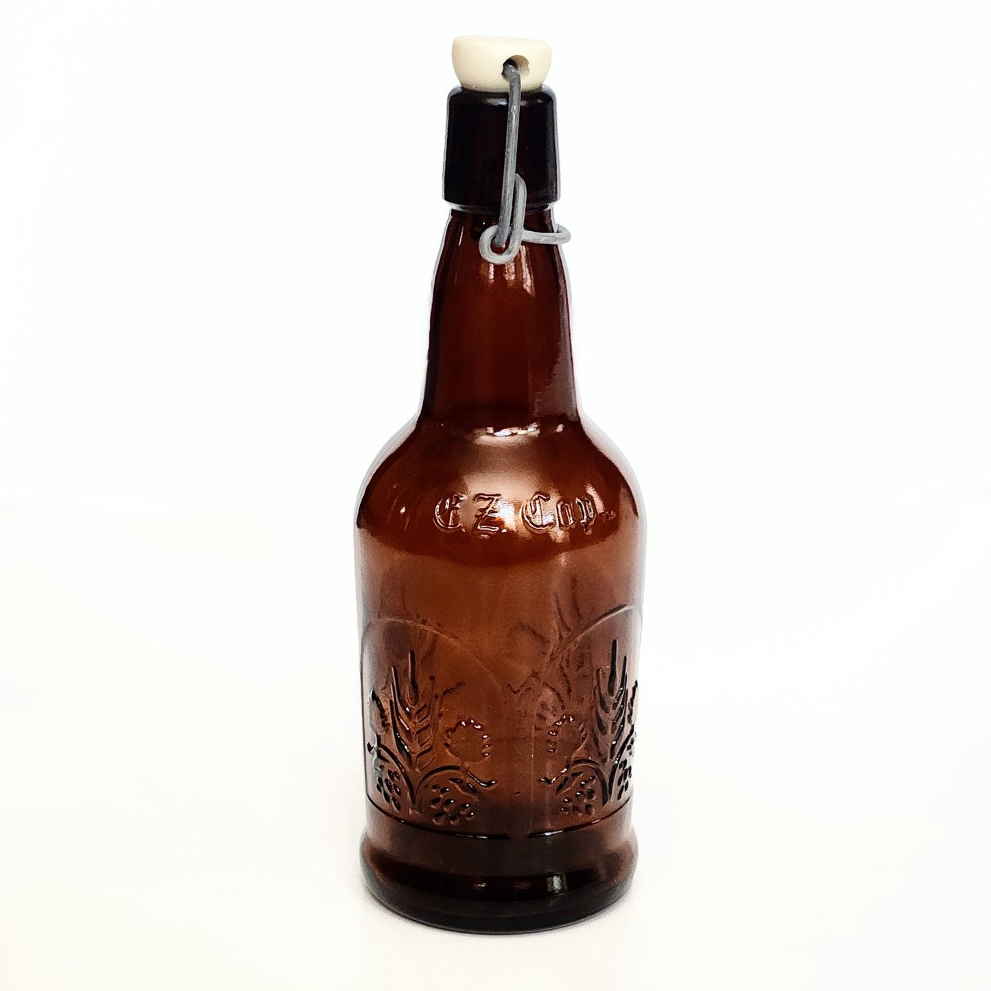 Vintage 1970s Dr. JM McGillicudy’s Sarsaparilla Root Beer Cream Soda Bottle | Amber Brown EZ Cap Swing Top Glass | Farmhouse Barware Home Collectible
