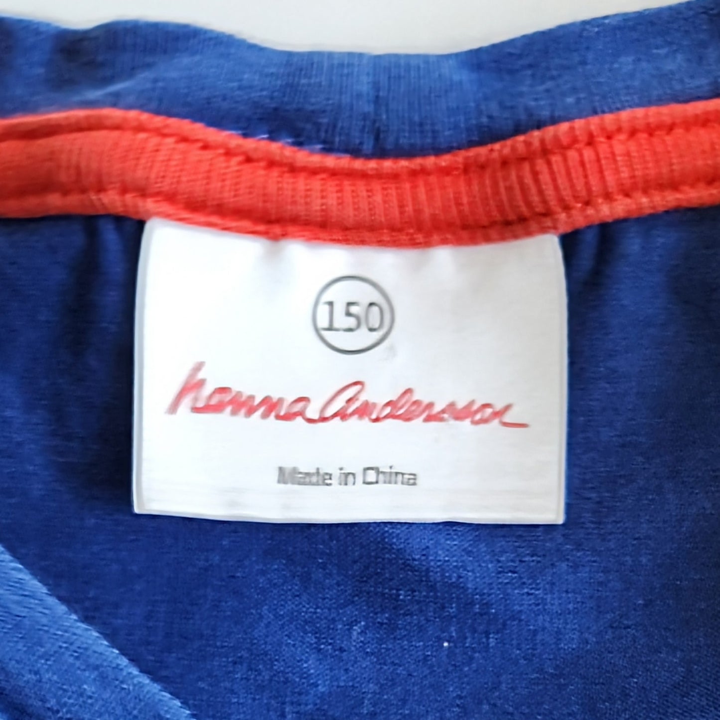 Girls Butterfly Appliqué Long Sleeve Tee in Deep Blue – Size 12 | 150 cm