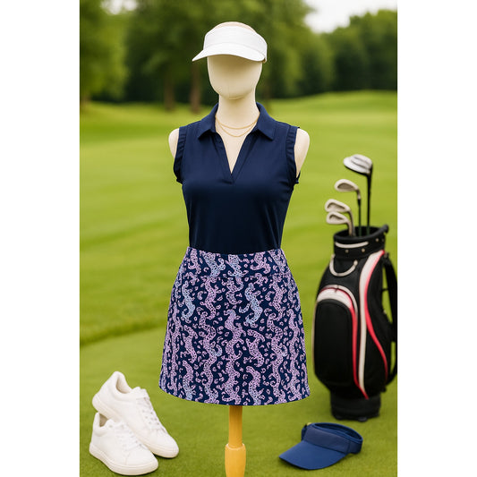 Lilly Pulitzer Women's UPF 50+ Sabbia Skort | Oyster Bay Navy | On The Catwalk Size L