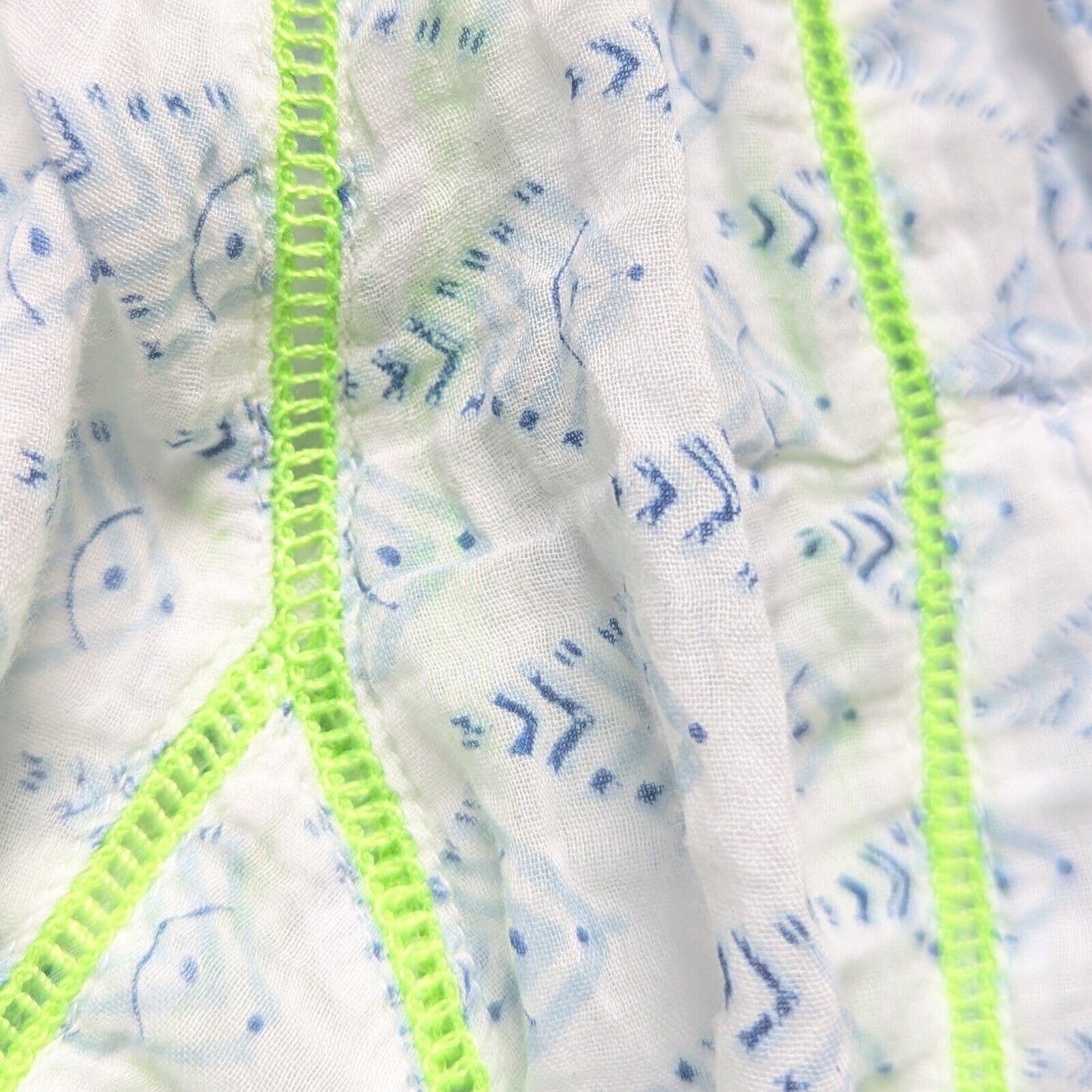 Roberta Roller Rabbit Lightweight Cotton Voile Long Sleeve Blouse Women's Size Small