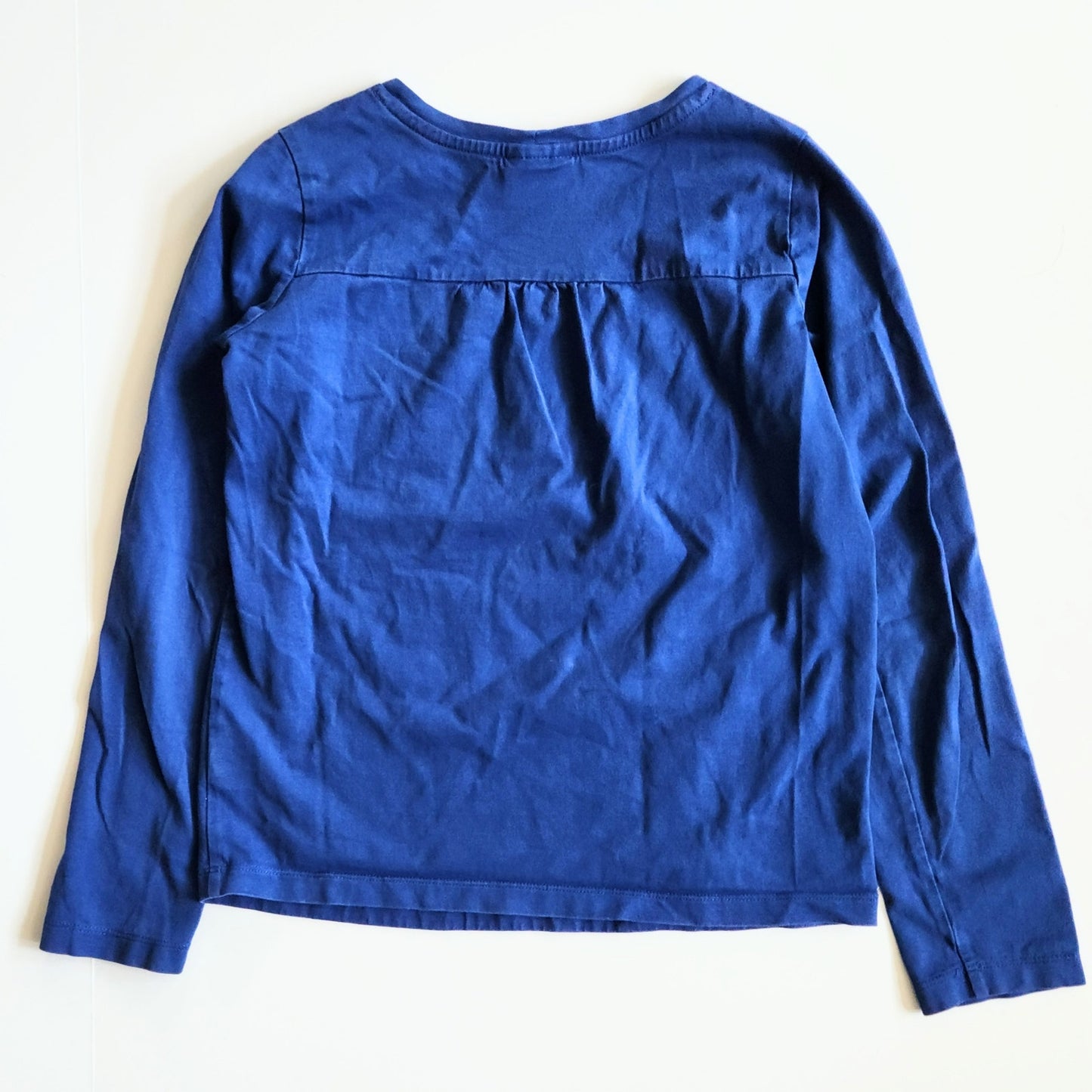 Girls Butterfly Appliqué Long Sleeve Tee in Deep Blue – Size 12 | 150 cm