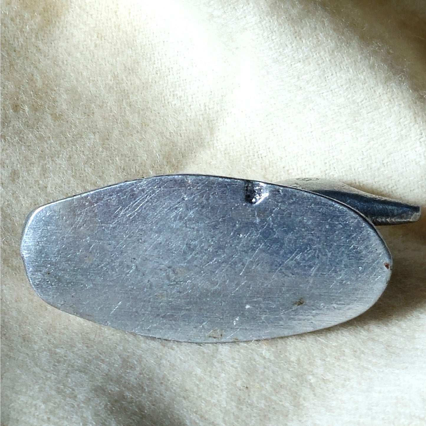 Mini Mid Century Aluminum Duck | 1960s Modernist Silver Sculpture | Tiny Shelf Accent