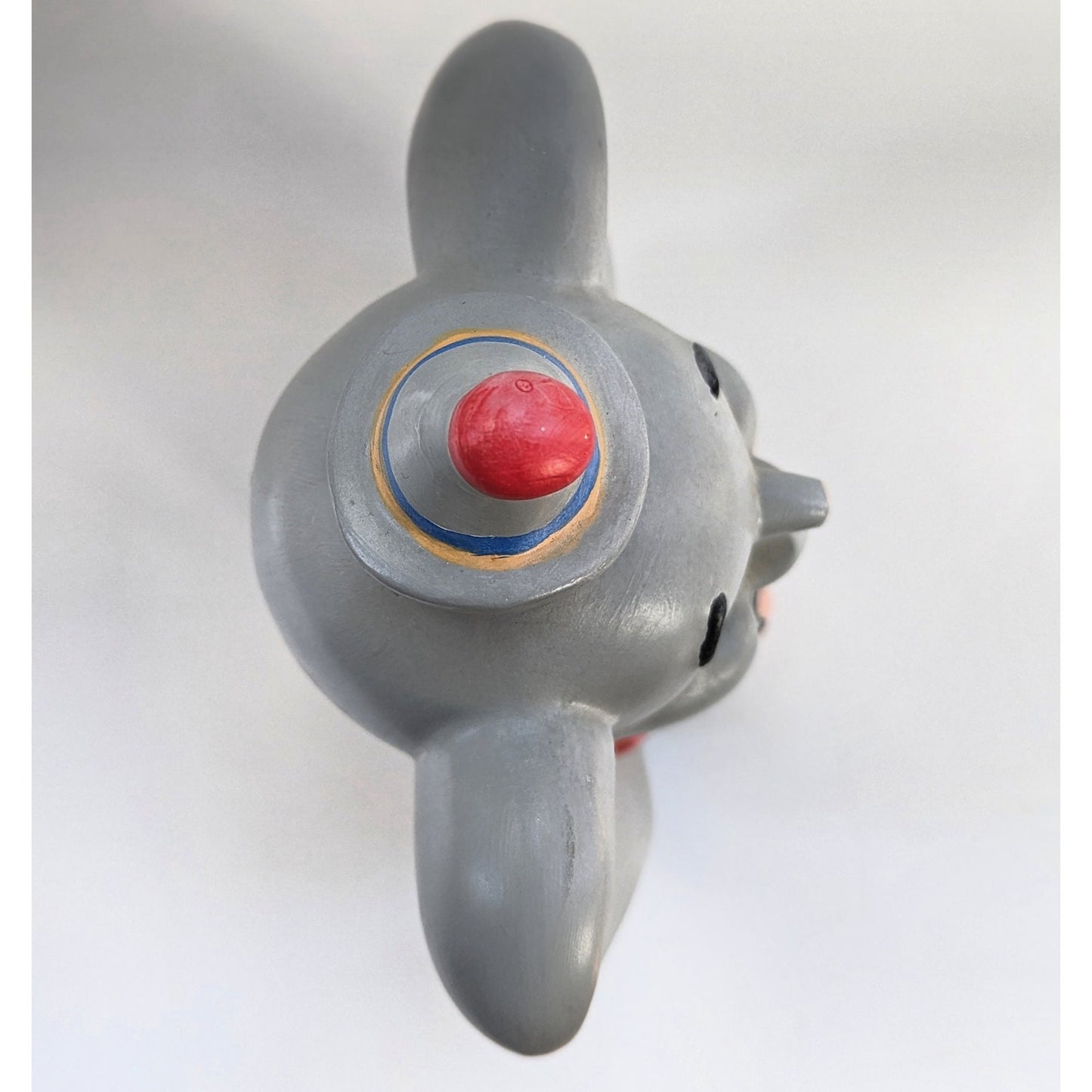 Vintage 1980s Walt Disney World Dumbo Figurine | Hand Painted Ceramic Collectible | 9" Disney Character Statue | Kids Home