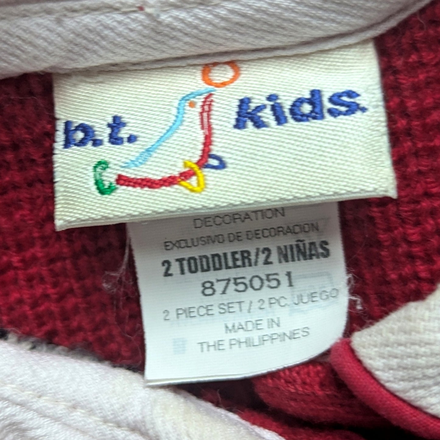 Vintage 90s Toddler Girl’s Red Scottie Dog Cardigan – B.T. Kids 2T – Argyle Sweater with Peter Pan Collar & Plaid Bows