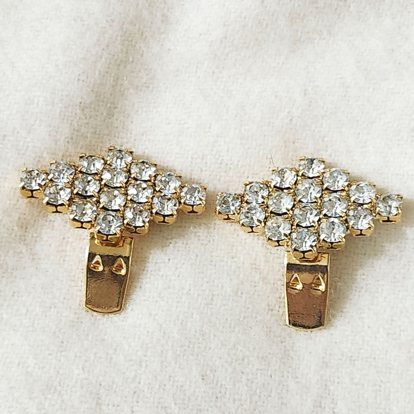 Mid-Century Bluette Rhinestone Shoe Clips | Made in France | Sparkling Crystal Cluster Shoe Ornaments