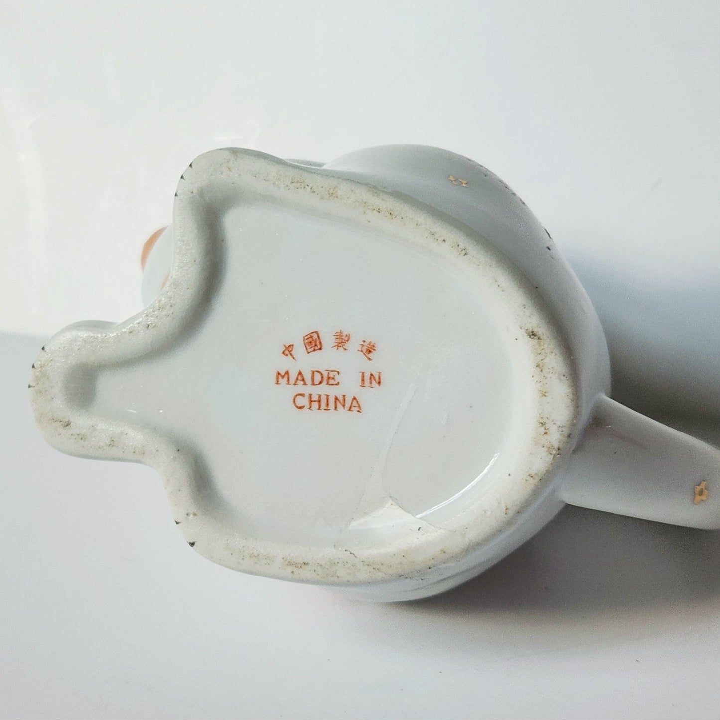 Vintage Cat & Koi Porcelain Teapot
