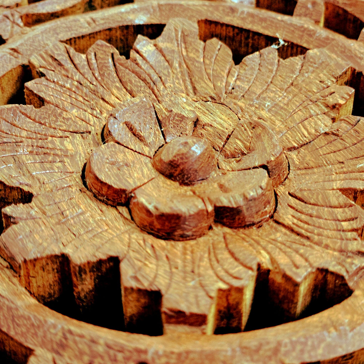 Hand Carved Wooden Folding Book Stand
