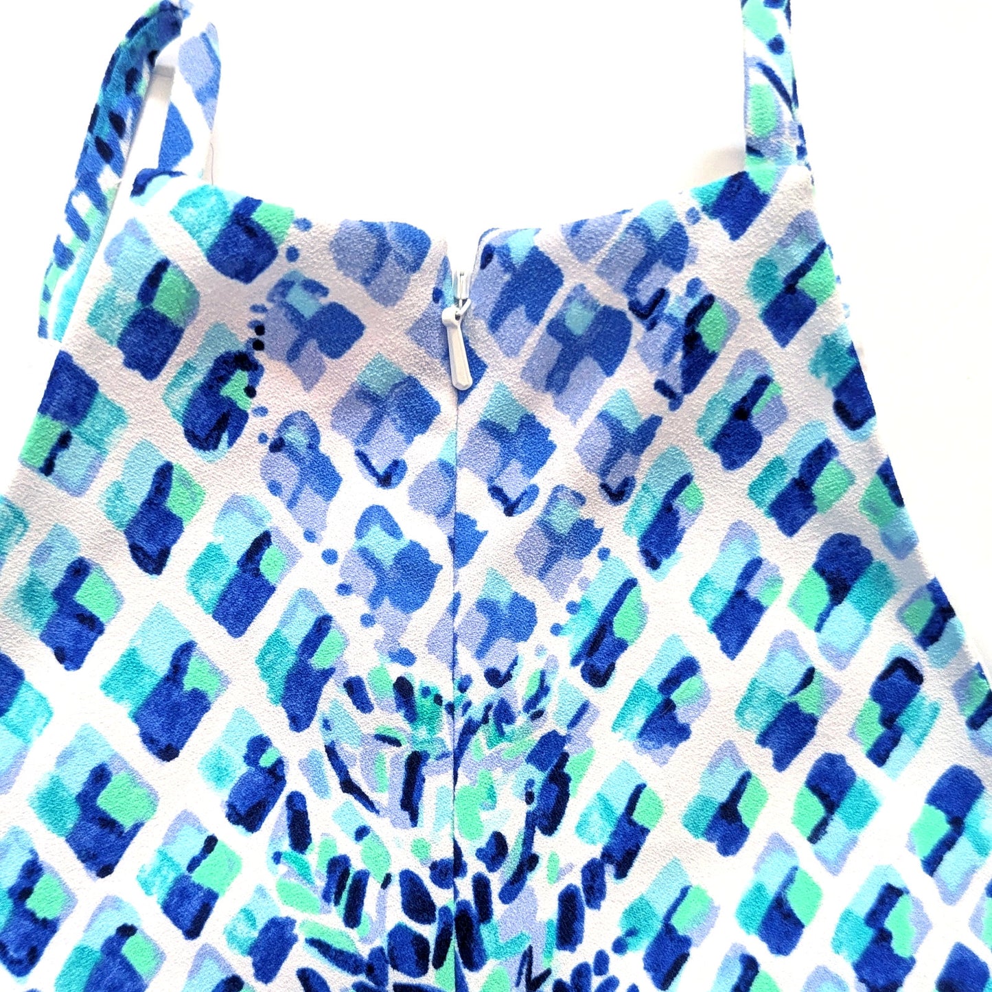 Lilly Pulitzer Women's Pearl Shift Romper Dress Blue White Pineapple Print Size 00